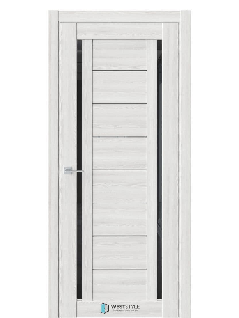 Клён айс / Серый / Под дерево / Чёрное Lacobel / Без зеркала